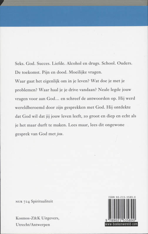 Achterkant van Een ongewoon gesprek van God met jou