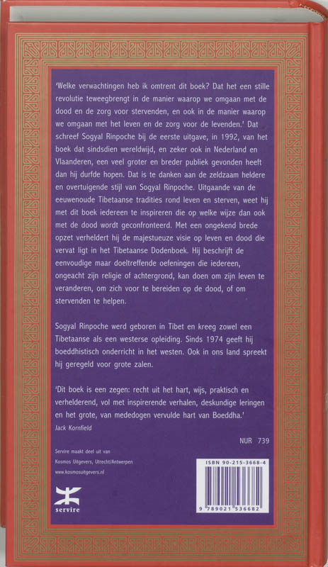 Achterkant van Het Tibetaanse boek van leven en sterven