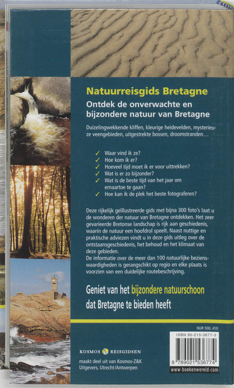 Achterkant van Natuurreisgids Bretagne