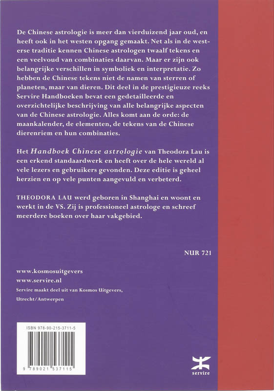 Achterkant van Handboek Chinese astrologie
