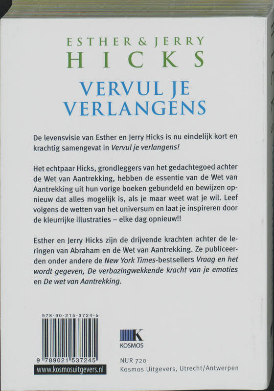 Achterkant van Vervul je verlangens