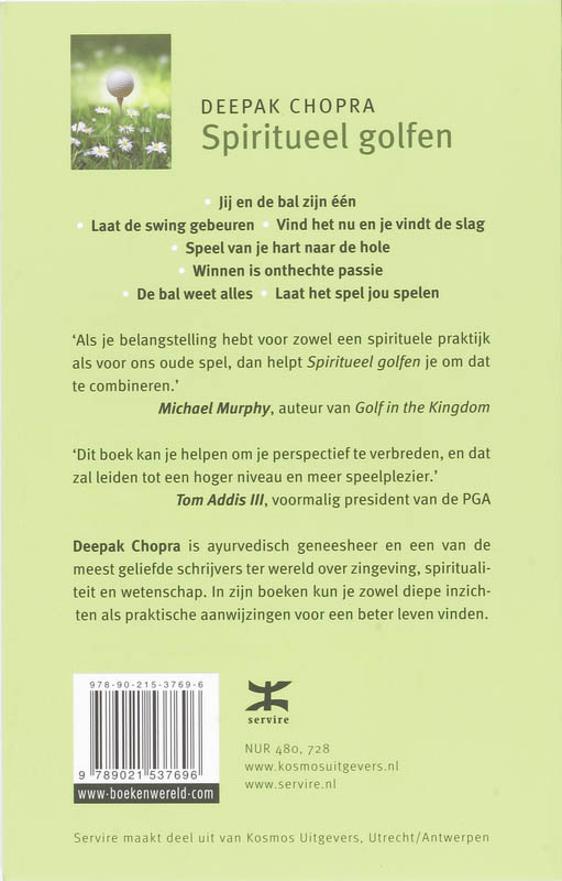Achterkant van Spiritueel golfen