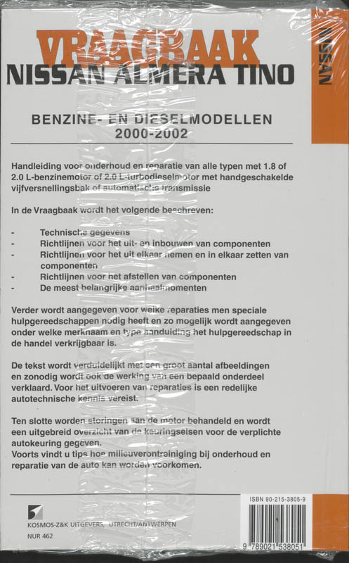 Achterkant van Benzine- en dieselmodellen 2000-2002
