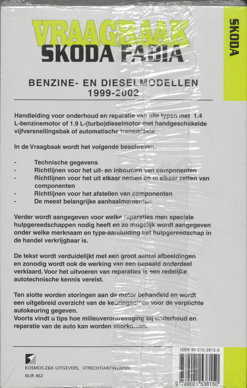 Achterkant van Benzine- en dieselmodellen 1999-2002