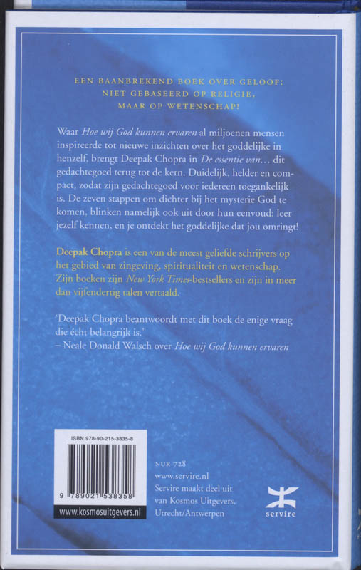Achterkant van De essentie van Hoe wij God kunnen ervaren