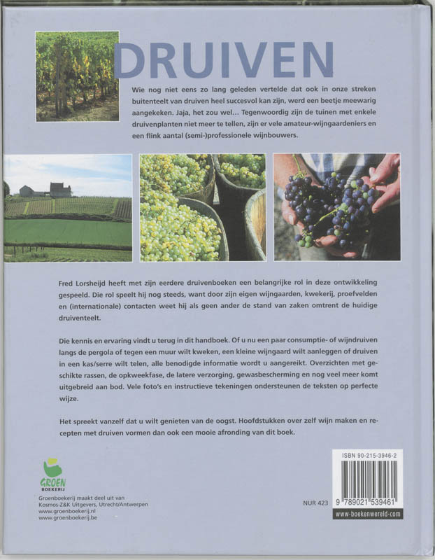 Achterkant van Handboek druiven