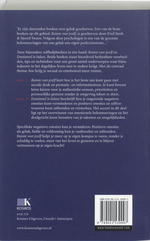 Achterkant van Ruimte voor jezelf