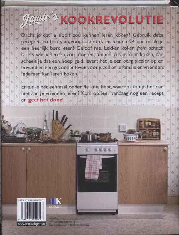 Achterkant van Jamie's kookrevolutie