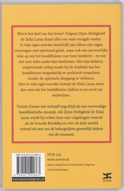 Achterkant van In mijn eigen woorden