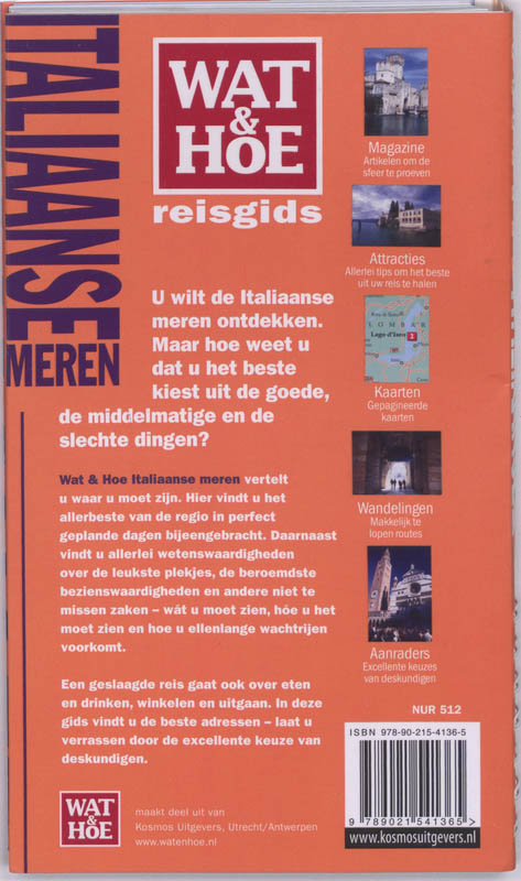 Achterkant van Italiaanse meren