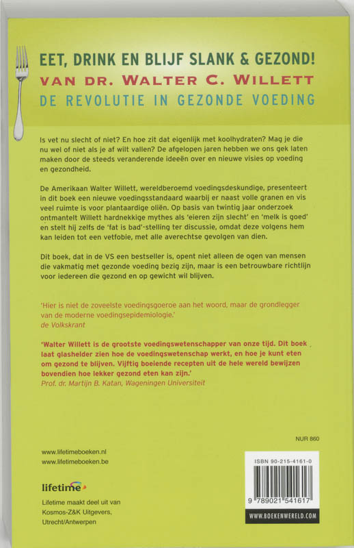 Achterkant van Eet, drink en blijf slank & gezond!