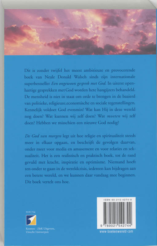 Achterkant van De God van morgen