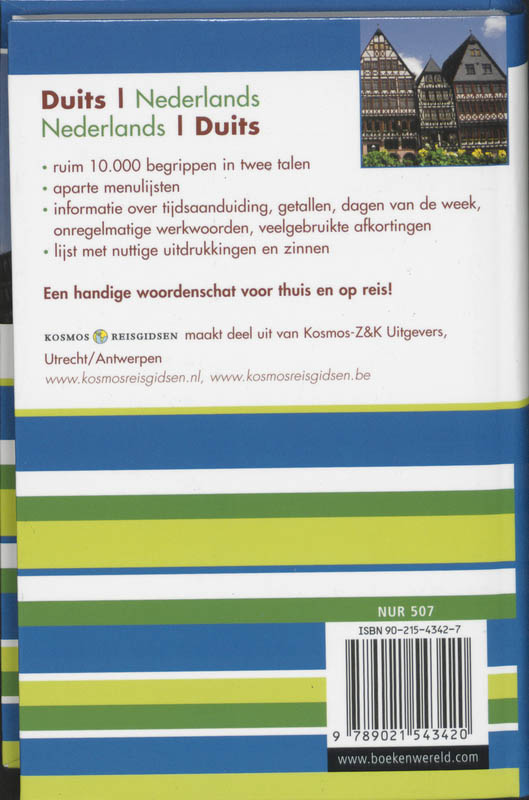 Achterkant van Duits-Nederlands Nederlands-Duits