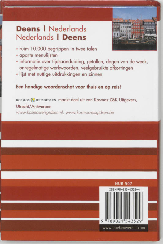 Achterkant van Deens-Nederlands Nederlands-Deens