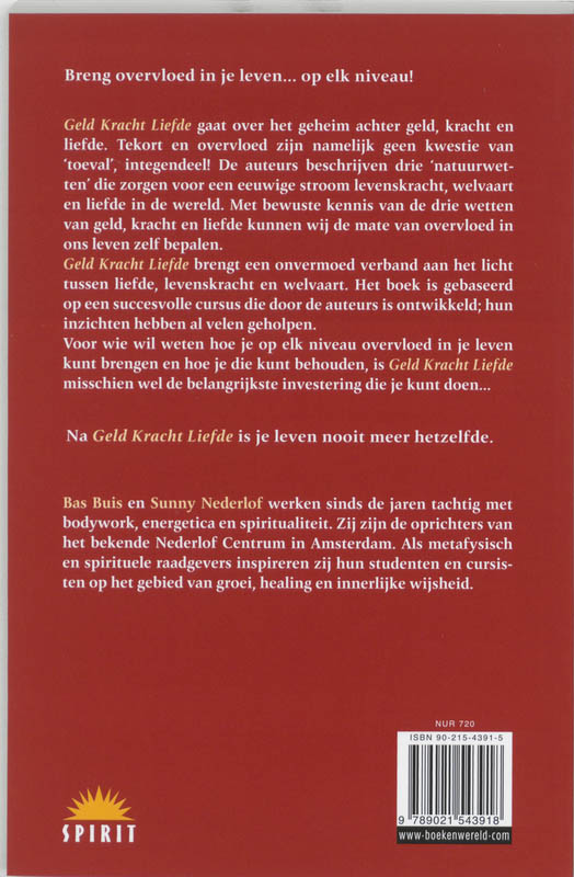 Achterkant van Geld, kracht, liefde