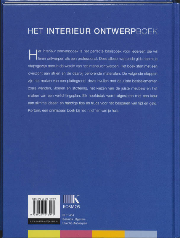 Achterkant van Het interieur ontwerpboek