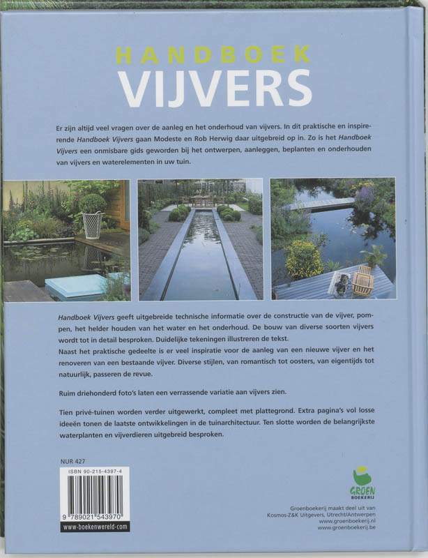 Achterkant van Handboek vijvers