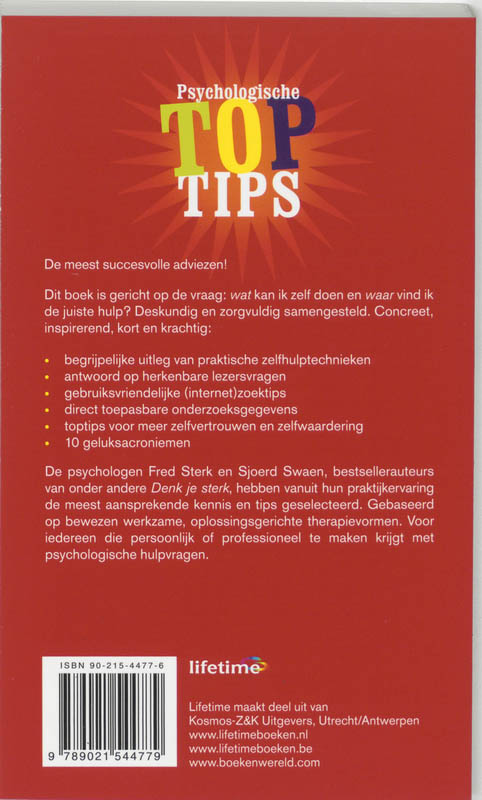 Achterkant van Psychologische toptips