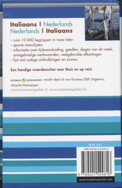 Achterkant van Italiaans-Nederlands Nederlands-Italiaans