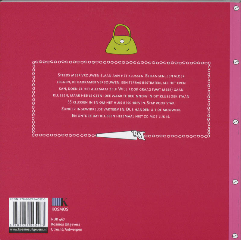 Achterkant van Klusboek voor de handygirl