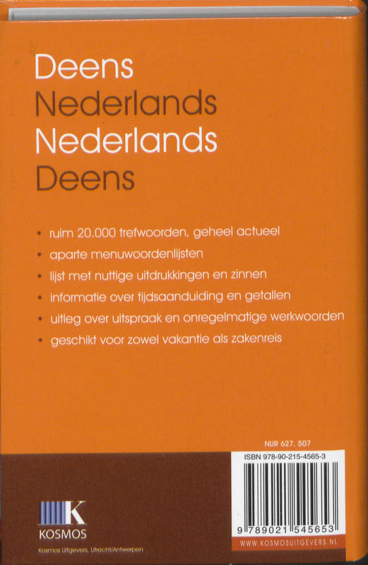 Achterkant van Deens - Nederlands / Nederlands - Deens