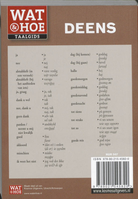 Achterkant van Deens