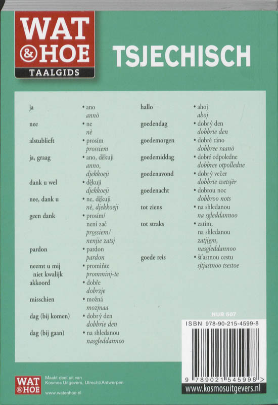 Achterkant van Tsjechisch