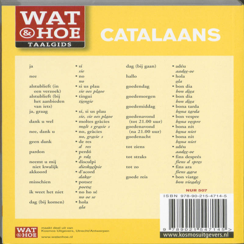 Achterkant van Catalaans