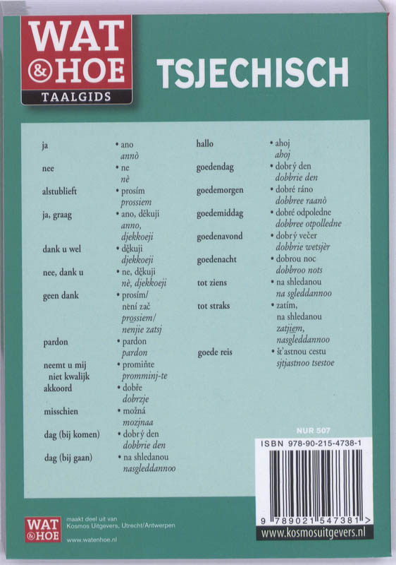 Achterkant van Tsjechisch