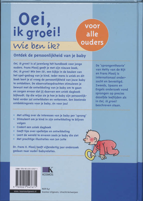 Achterkant van Oei, ik groei! Wie ben ik?