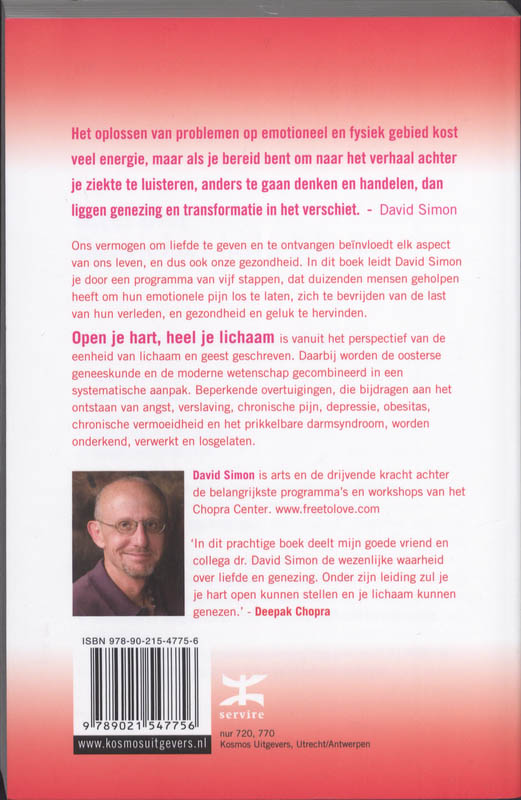 Achterkant van Open je hart, heel je lichaam