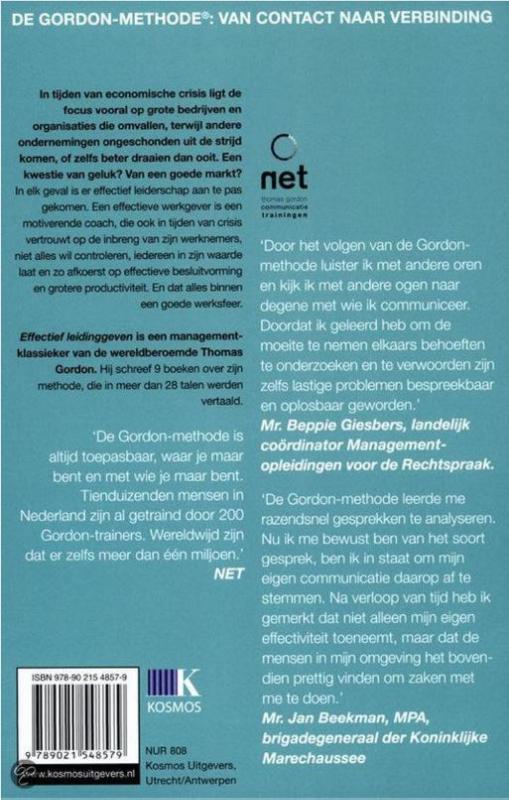 Achterkant van Effectief leidinggeven
