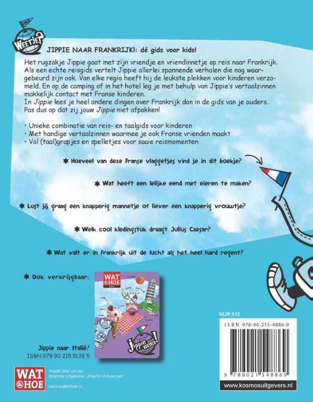 Achterkant van Jippie naar Frankrijk!