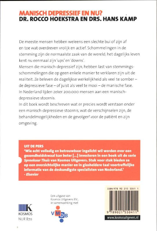 Achterkant van Manisch depressief en nu?