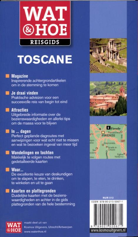 Achterkant van Wat & Hoe Toscane