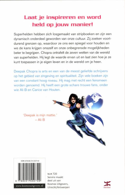 Achterkant van De zeven spirituele wetten van superhelden