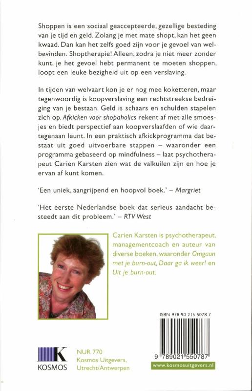 Achterkant van Afkicken voor shopaholics