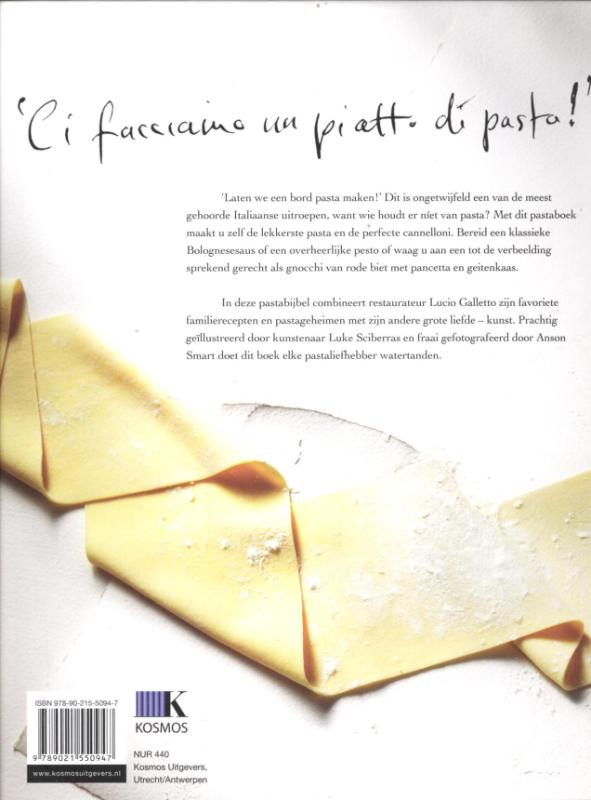 Achterkant van The art of pasta