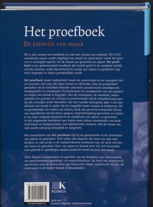Achterkant van Het proefboek