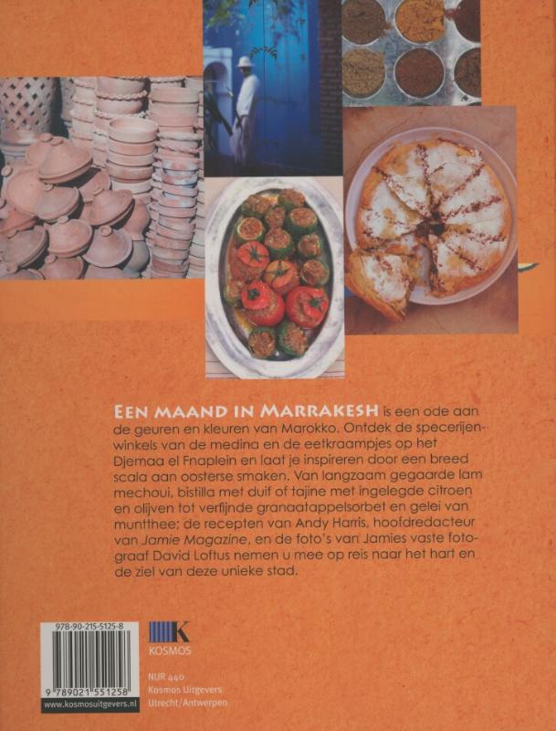 Achterkant van Een maand in Marrakesh
