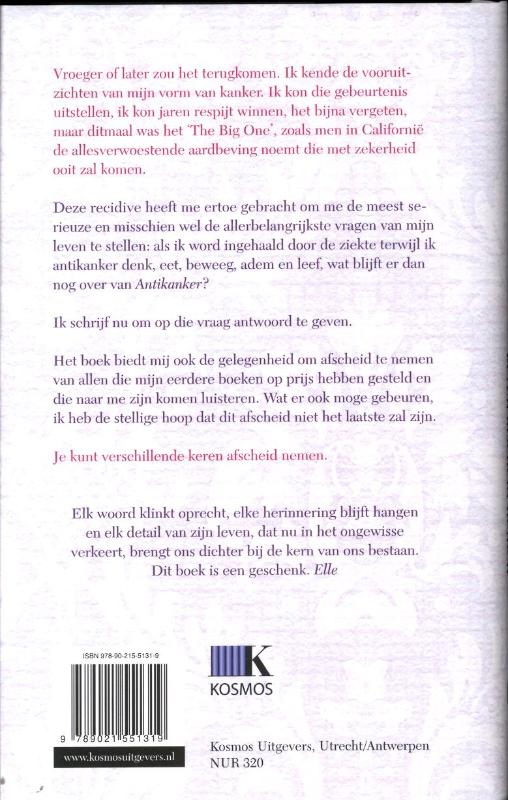 Achterkant van Je kunt verschillende keren afscheid nemen
