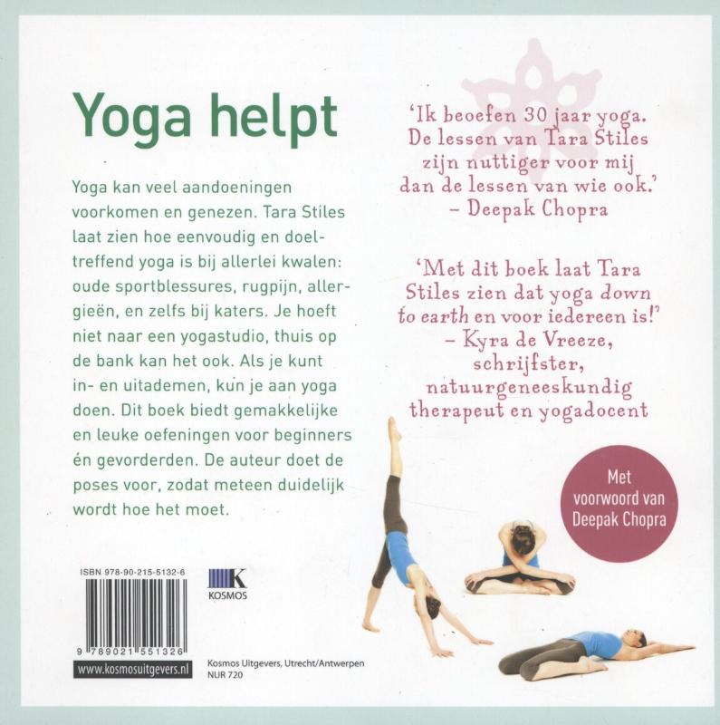 Achterkant van Yoga helpt