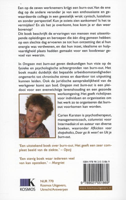 Achterkant van Omgaan met burn-out