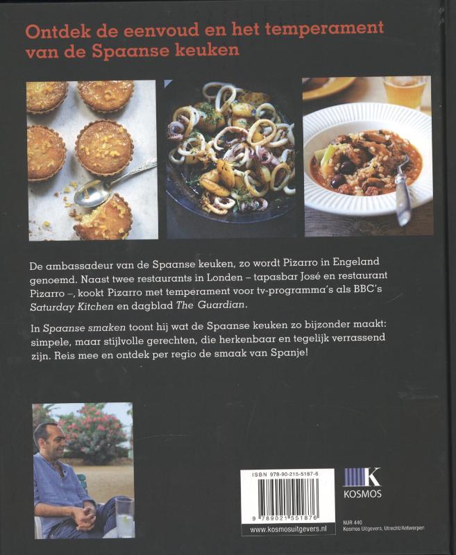 Achterkant van Spaanse smaken