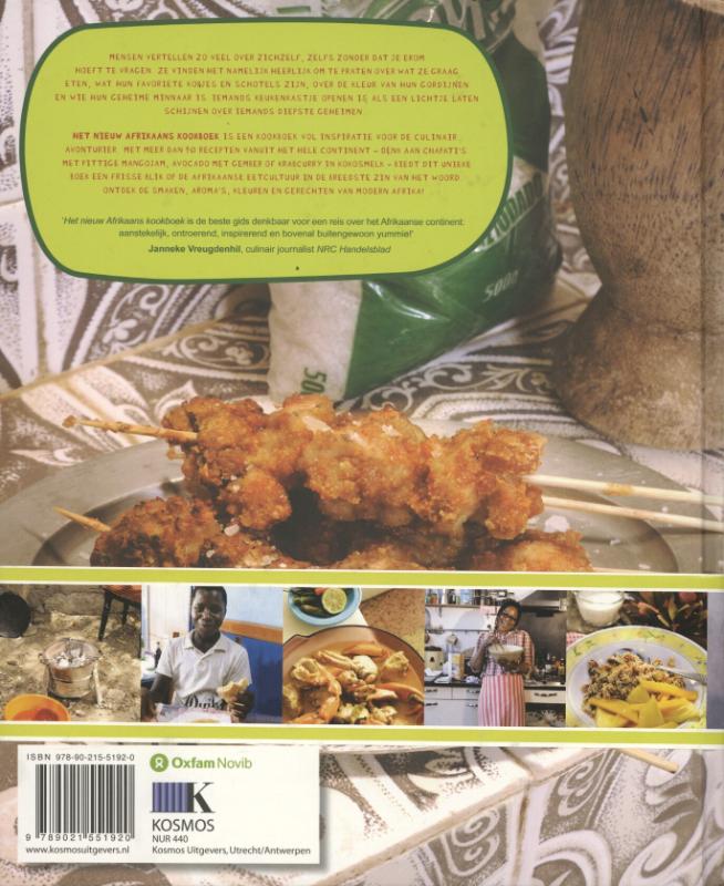 Achterkant van Het nieuw Afrikaanse kookboek
