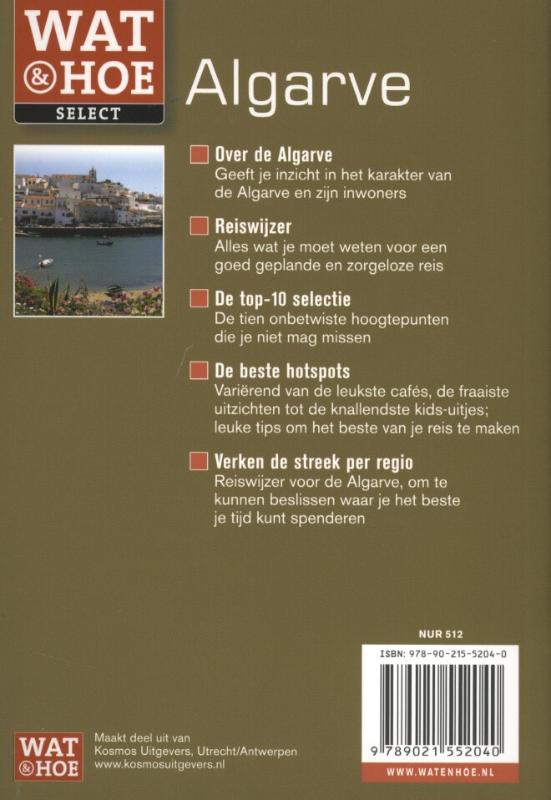 Achterkant van Wat & Hoe Select Algarve