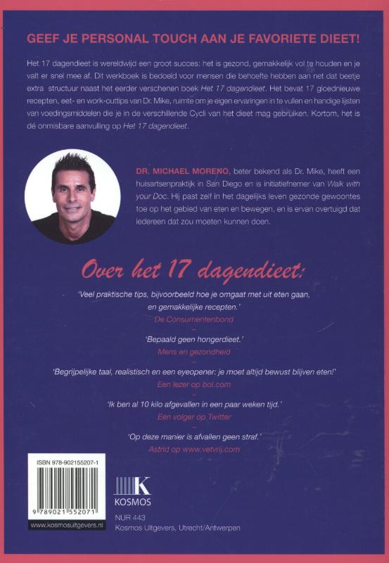 Achterkant van Het 17 dagendieet werkboek