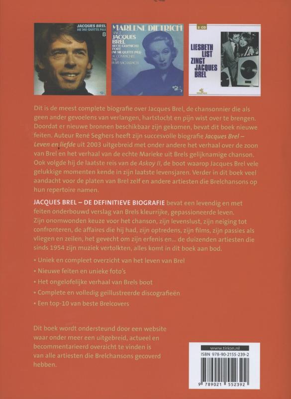 Achterkant van Jacques Brel