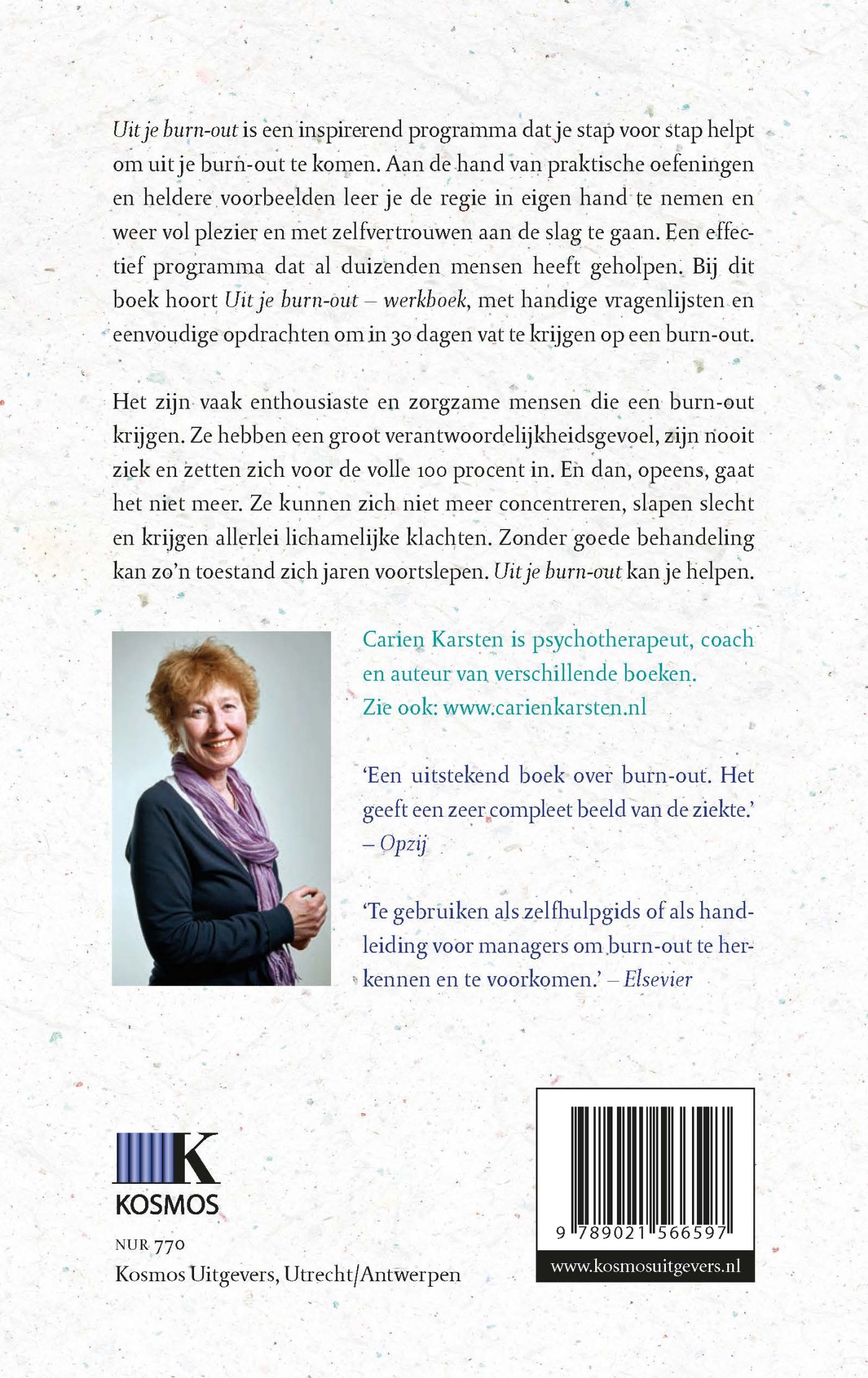 Achterkant van Uit je burnout