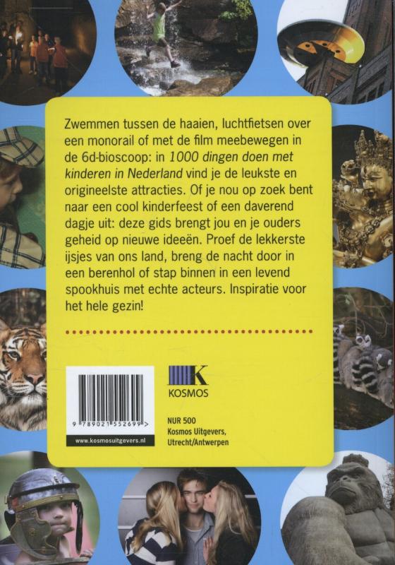 Achterkant van 1000 dingen doen met kinderen in Nederland